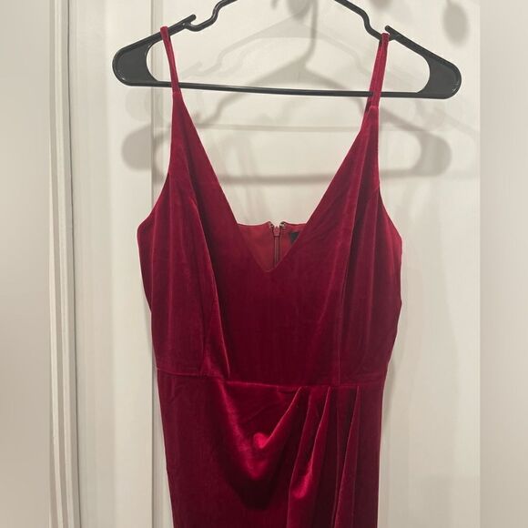Yumi Kim Felicity Velvet Sleeveless Midi Dress in Wine.Size M - Picture 8 of 16